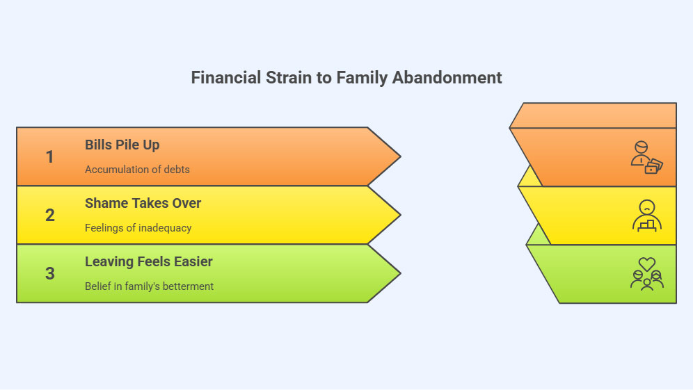 financial strain family abandonment